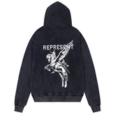 REPRESENT Mascot-print jersey Hoodie